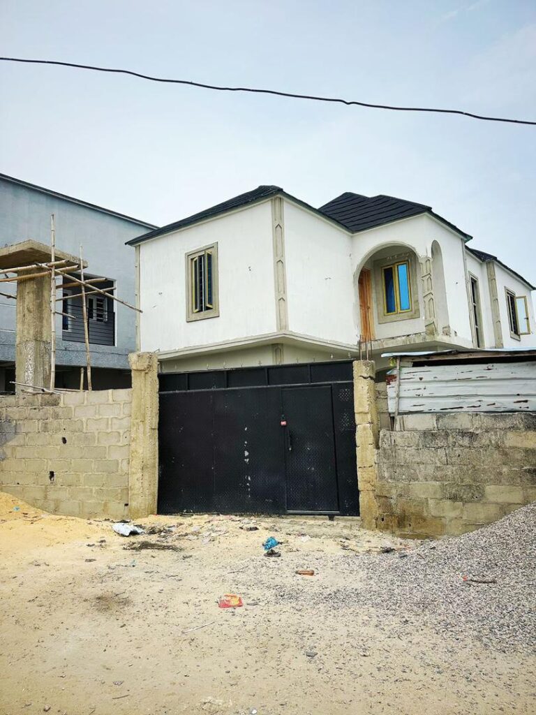 PRICE REDUCTION: Fully Detached 3-Bedroom Duplex with BQ at Beachside, Okun Ajah – Now ₦65m NET